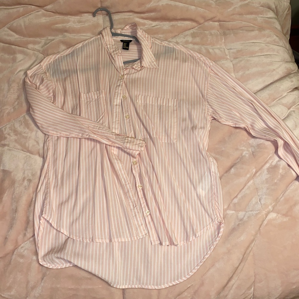 Pink Striped Button Down Shirt